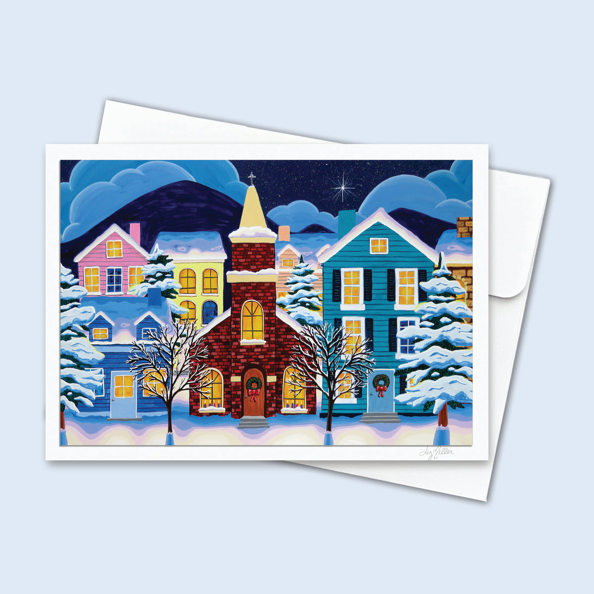 "All is Bright", Signed 5x7 Greeting Card