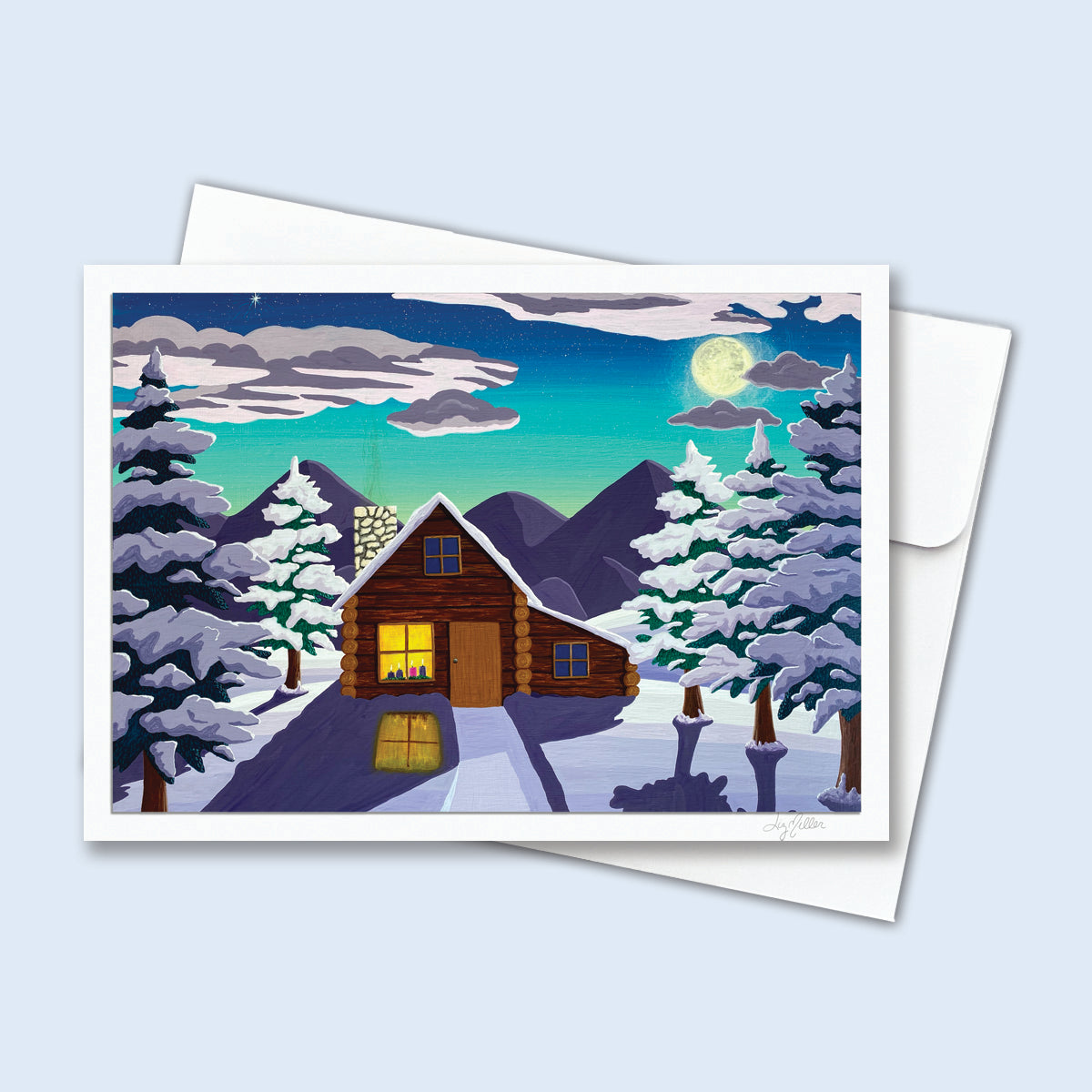 "All is Calm", Signed 5x7 Greeting Card