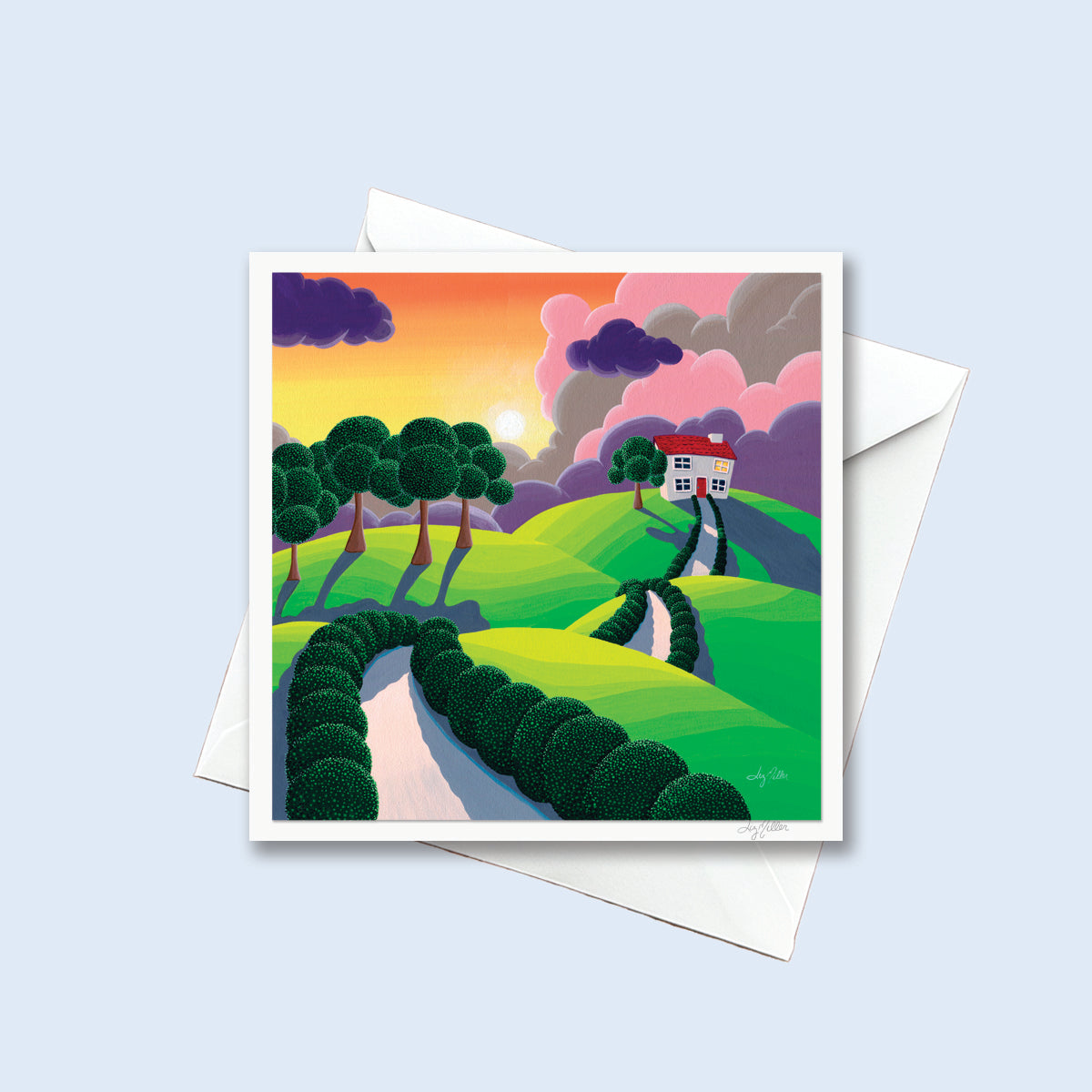 "Behold the Clouds", Signed 5.5x5.5 Greeting Card
