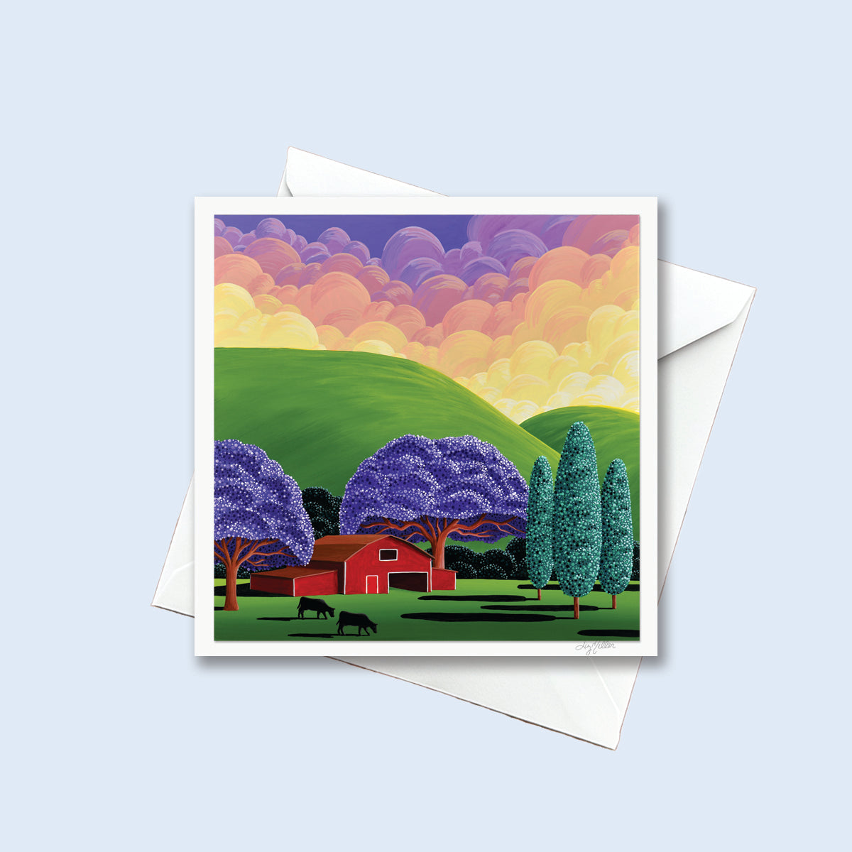 "For a Little While", Signed 5.5x5.5 Greeting Card